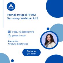 Najnowszy webinar dot. związków PFAS już w październiku!